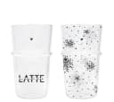 Bastion Collections Cafe Latte Glas 2er Set Transparent/Schwarz Bild 2