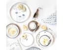Bastion Collections Kuchenteller Iris Blue Blumenmotiv Keramik Bild 1