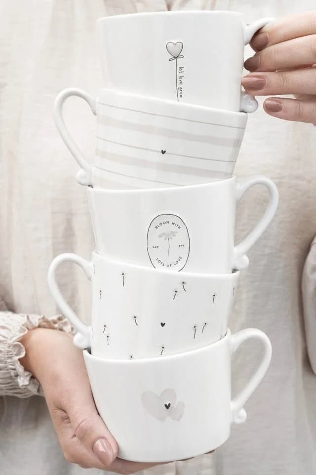 Bastion Collections Keramiktasse DAISIES II Weiß mit Gänseblümchen-Motiv - Bild 2