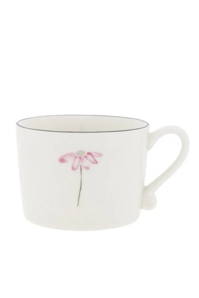Bastion Collections Tasse Rose Flower Weiß Keramik - Bild 2