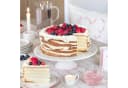 Bastion Collections Tortenplatte Blumen-Print Rosa Keramik Bild 1