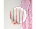 Bastion Collections Kuchenteller »Stripes« Rosa/Weiß Keramik Bild 1