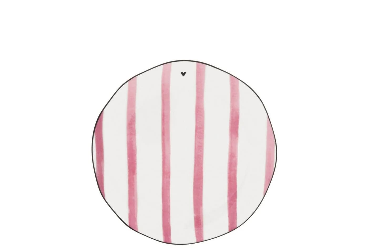 Bastion Collections Kuchenteller »Stripes« Rosa/Weiß Keramik - Bild 2