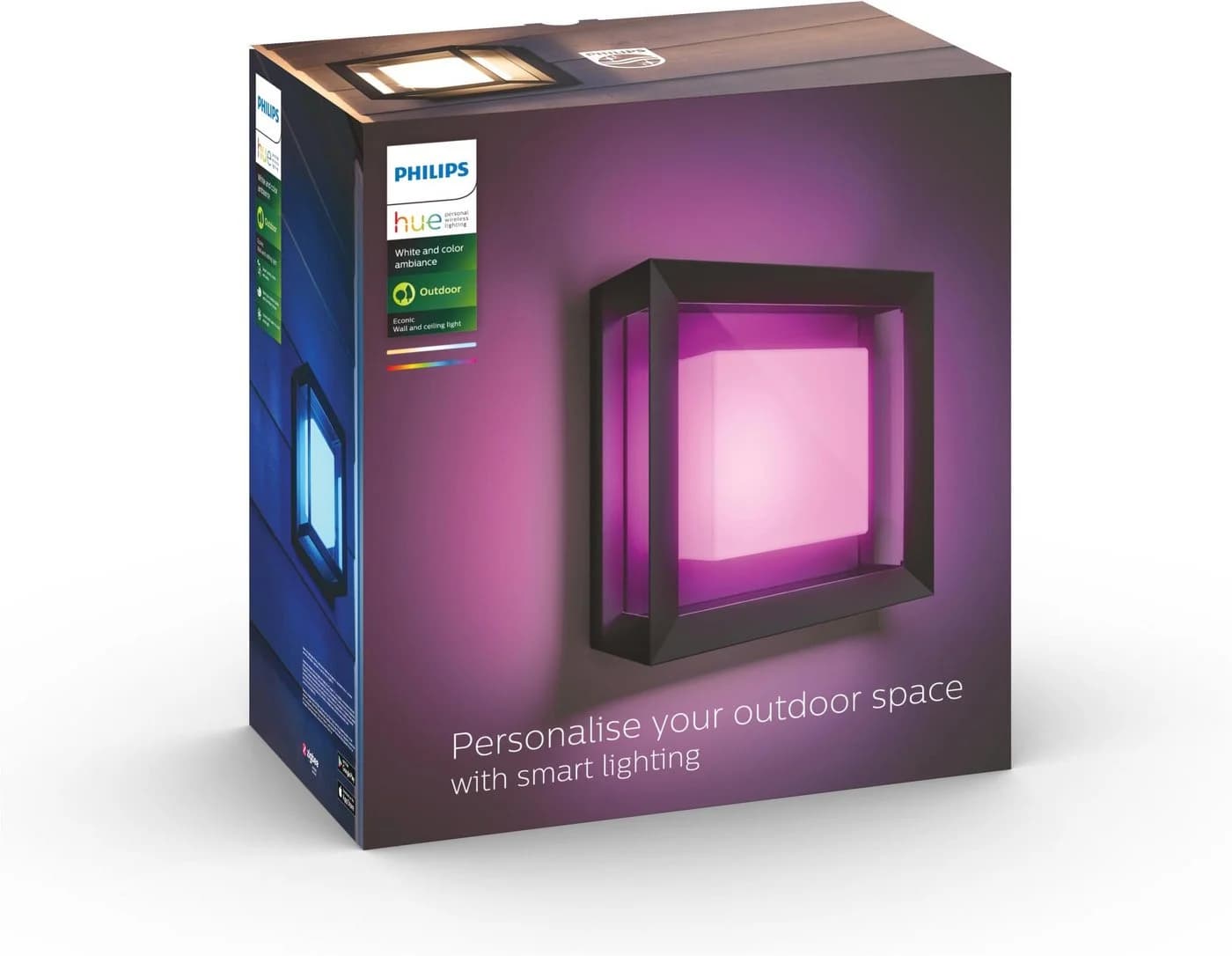 Philips Hue Econic LED Außen-Wandleuchte Schwarz Smart Home - Bild 5
