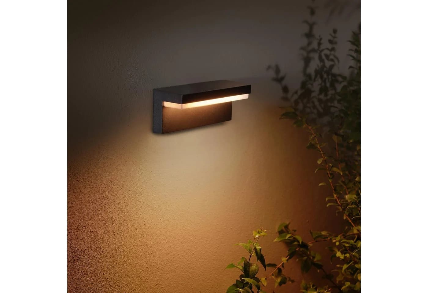 Philips Hue Nyro LED Außen-Wandleuchte Schwarz Smart Home