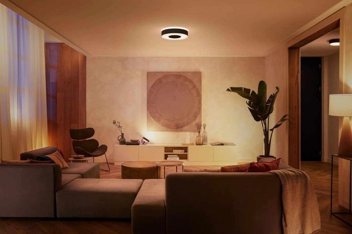 Philips Hue Infuse Deckenleuchte Schwarz Smart LED-Leuchte