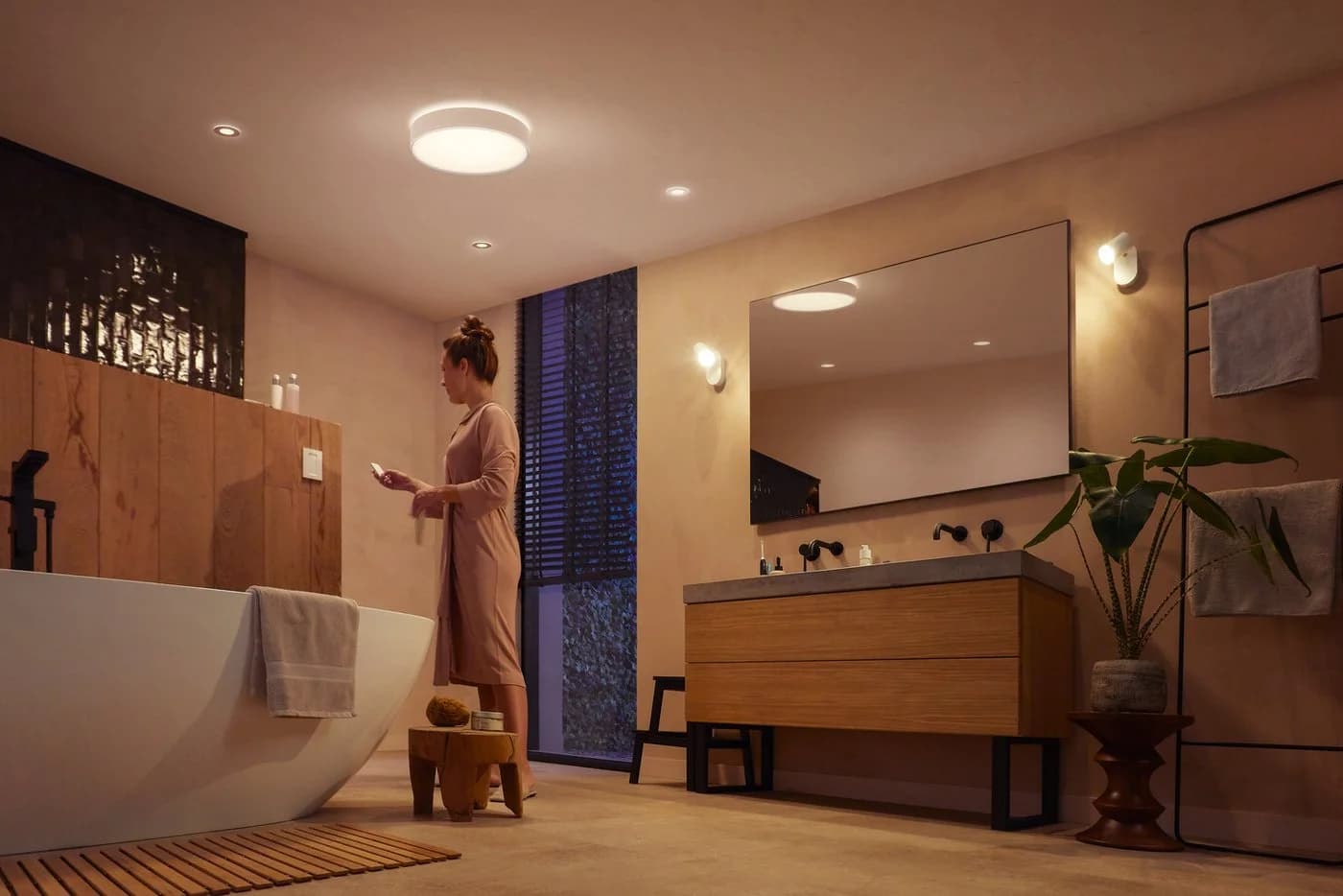 Philips Hue LED Deckenleuchte Devere Weiß Dimmbar