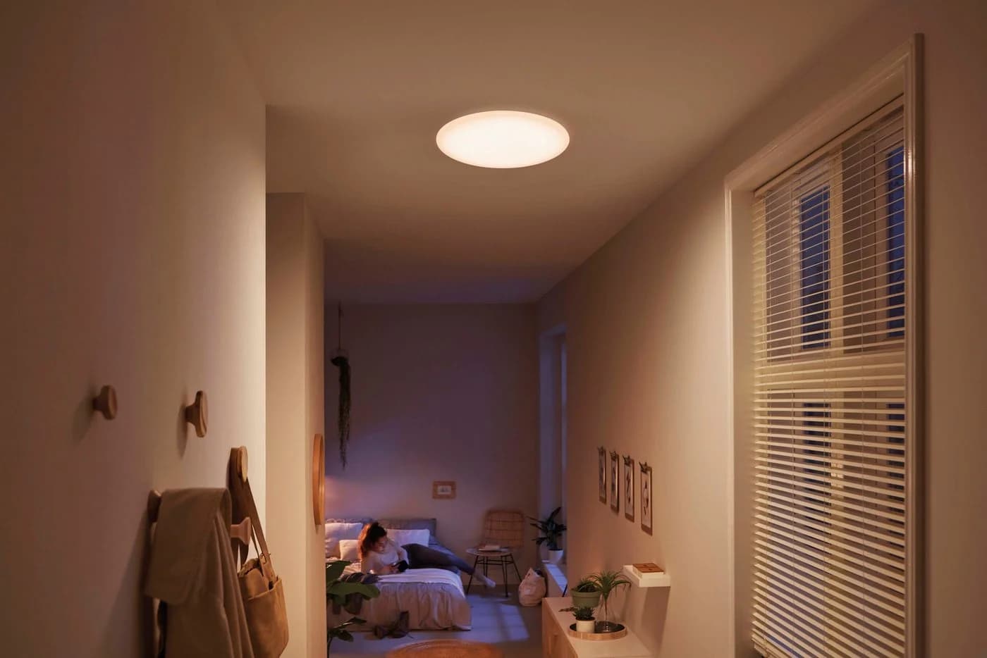 Philips LED Deckenleuchte Moire 17 W Warmweiß Weiß