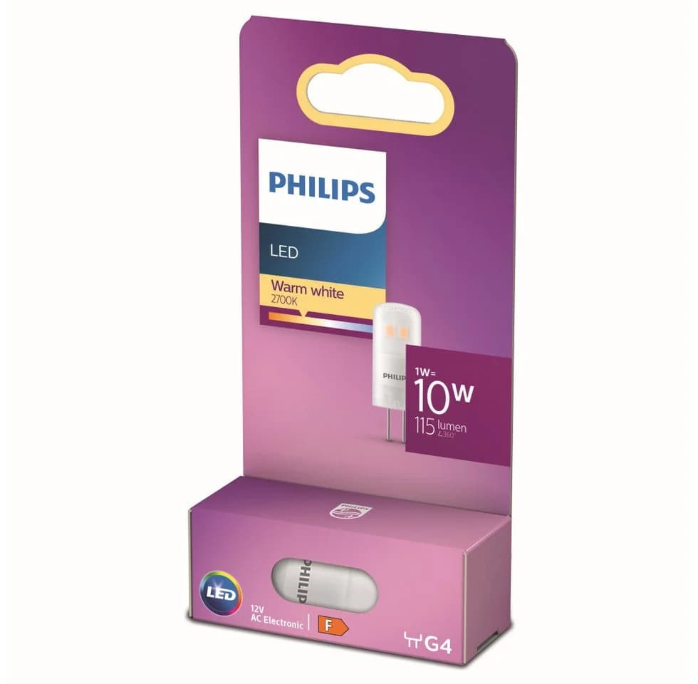 Philips LED-Leuchtmittel G4 1W warmweiß weiß