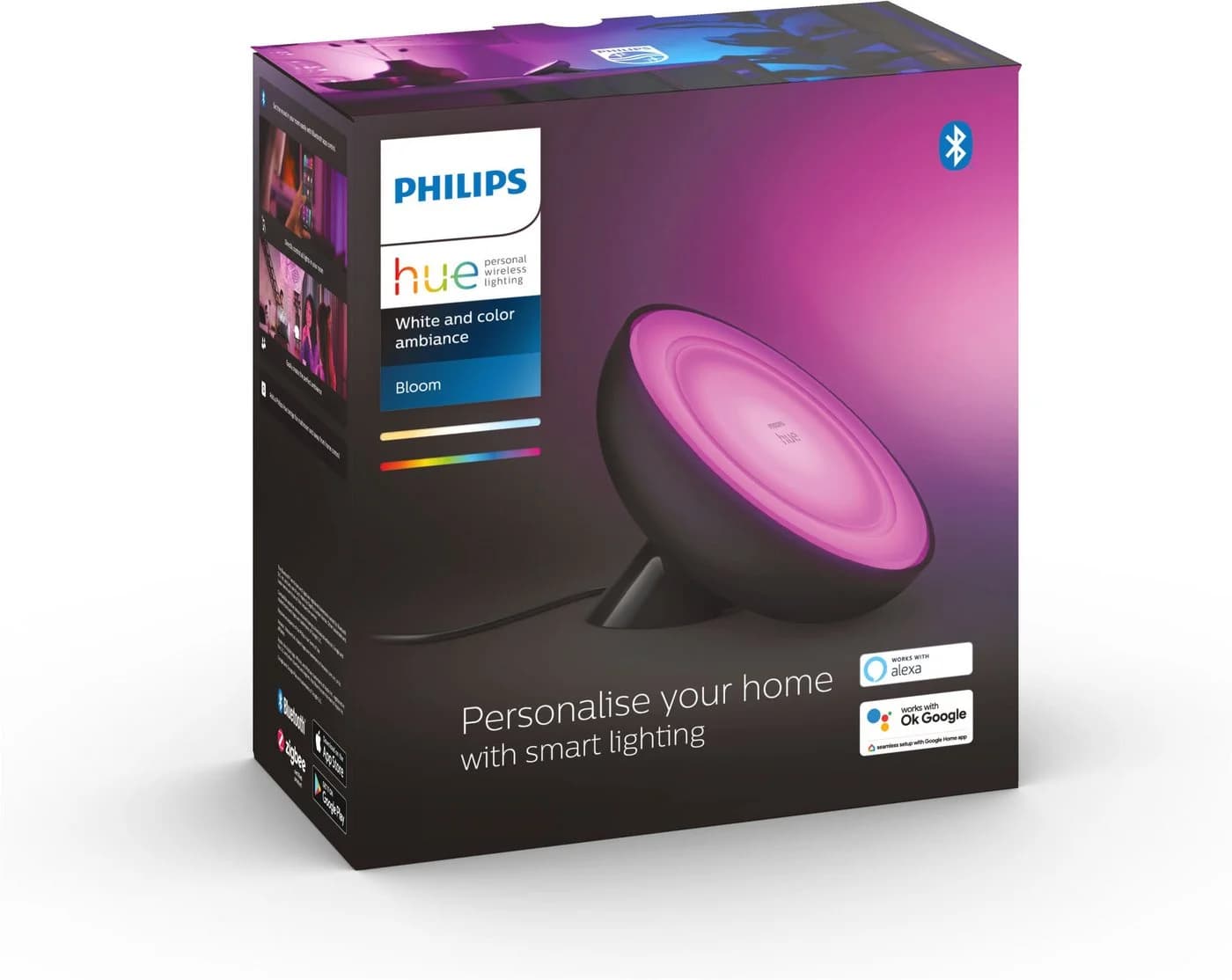 Philips Hue Bloom Tischlampe Schwarz White and Color Ambiance - Bild 5