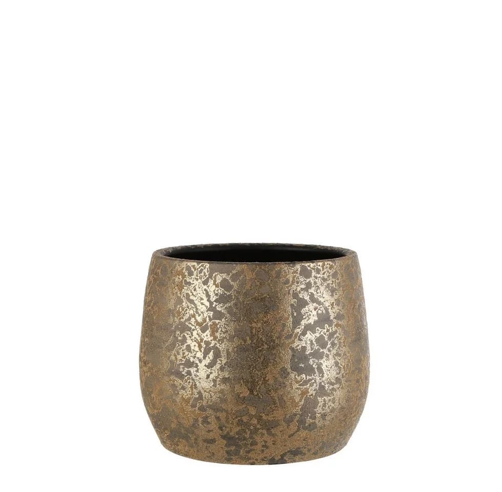 Mica Decorations Blumentopf Clemente Terracotta Gold