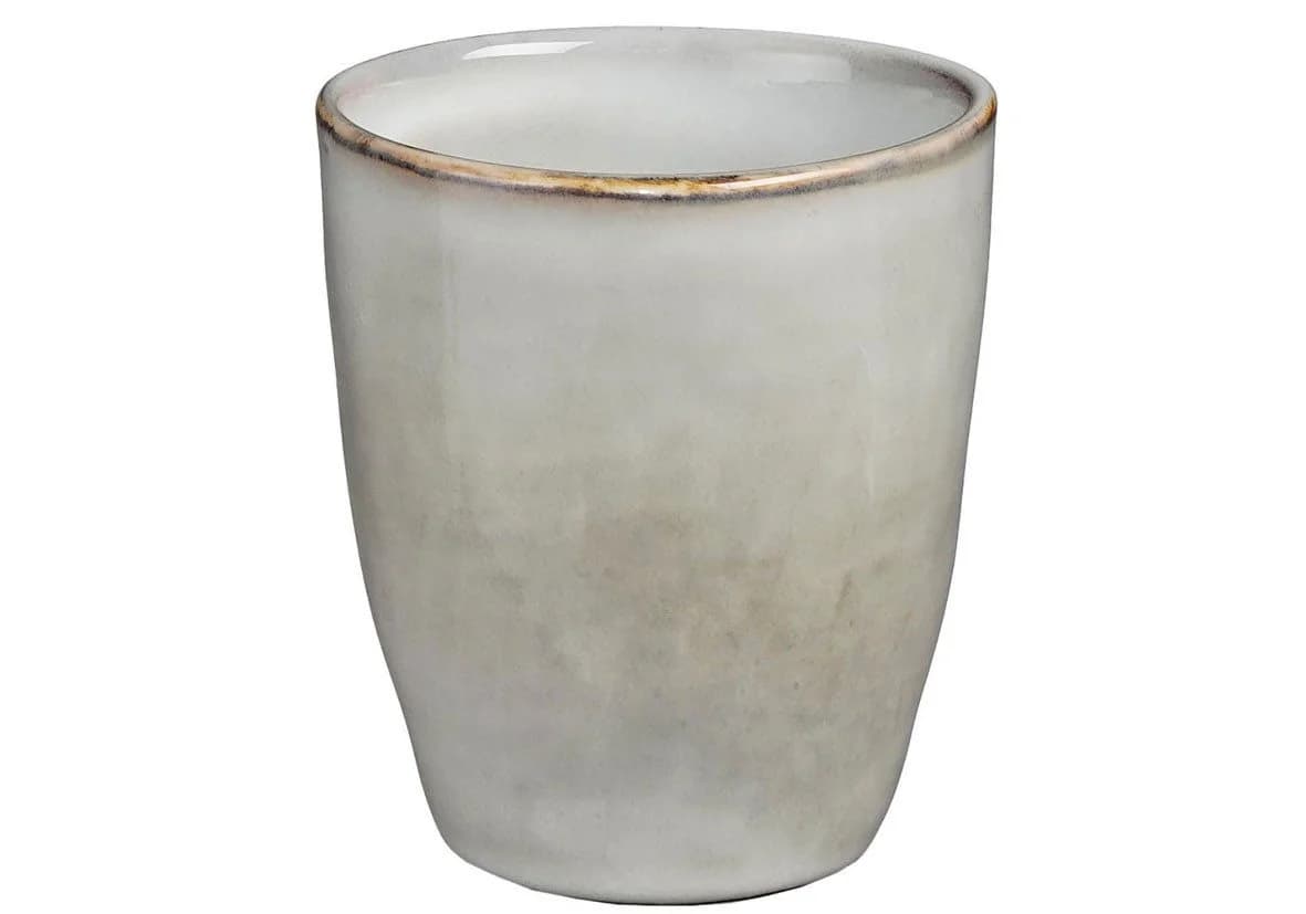 Mica Decorations Becher Tabo Grau Keramik Henkellos