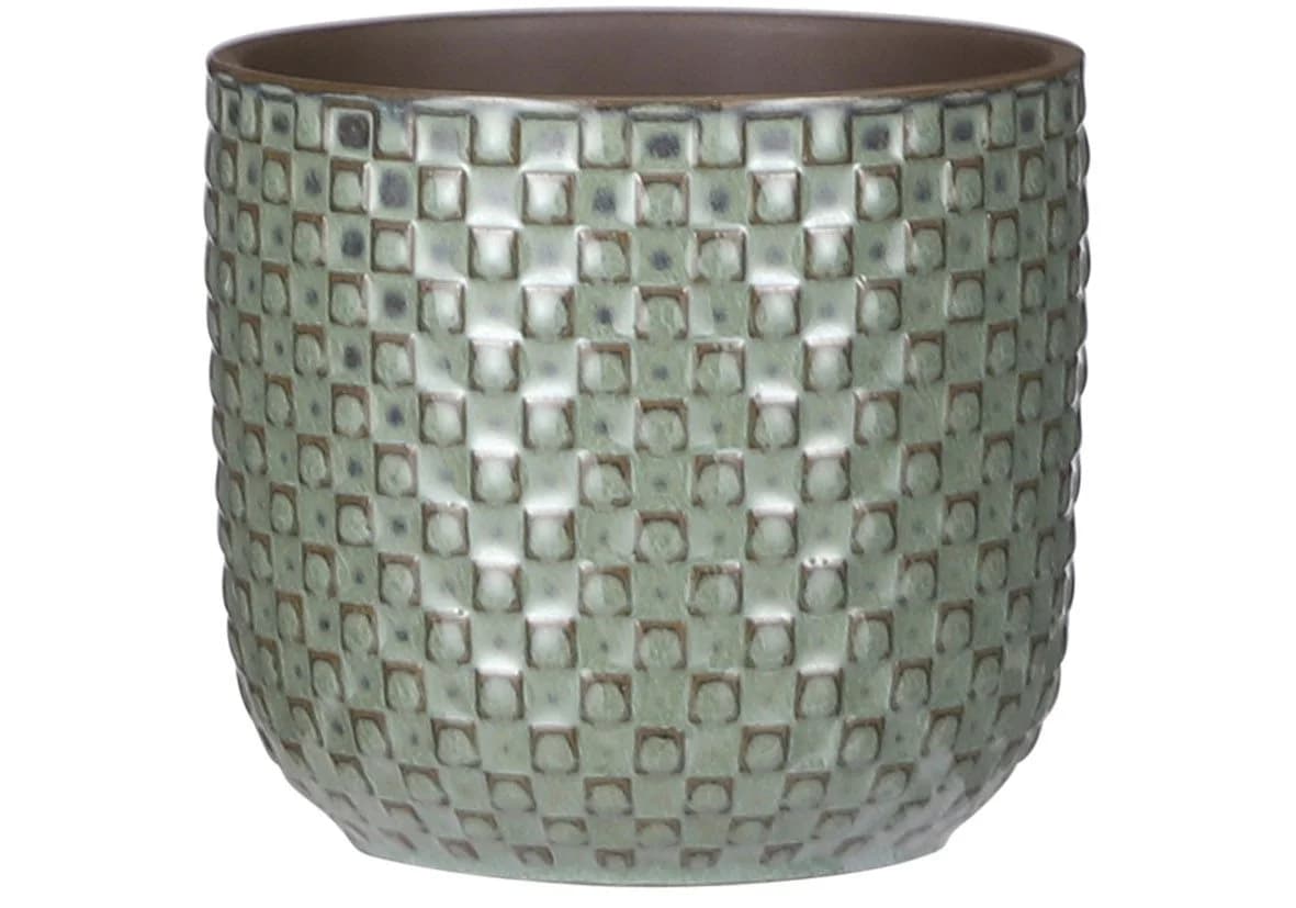 Mica Decorations Übertopf Daan Grün Keramik
