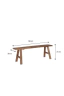 Mica Decorations Bold Bank Braunes Recyceltes Holz Bild 1