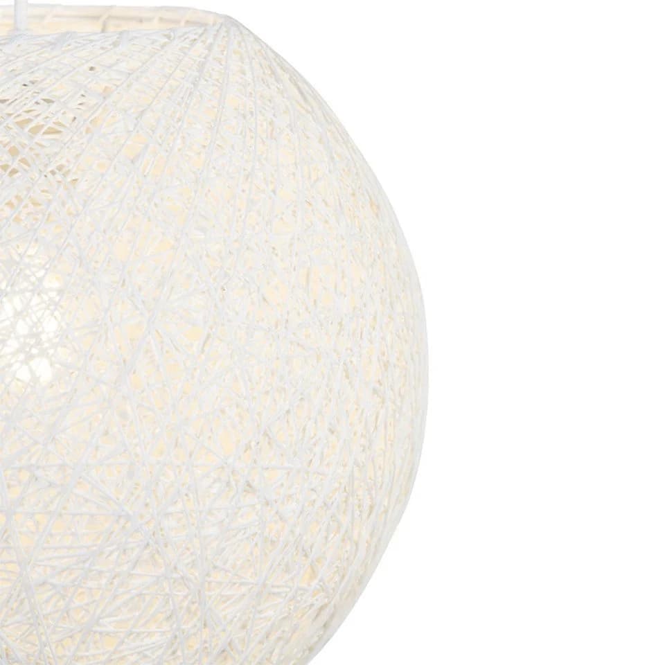 Qazqa Pendelleuchte Corda, Weiß, Modern, Papier, 1-flammig - Bild 4