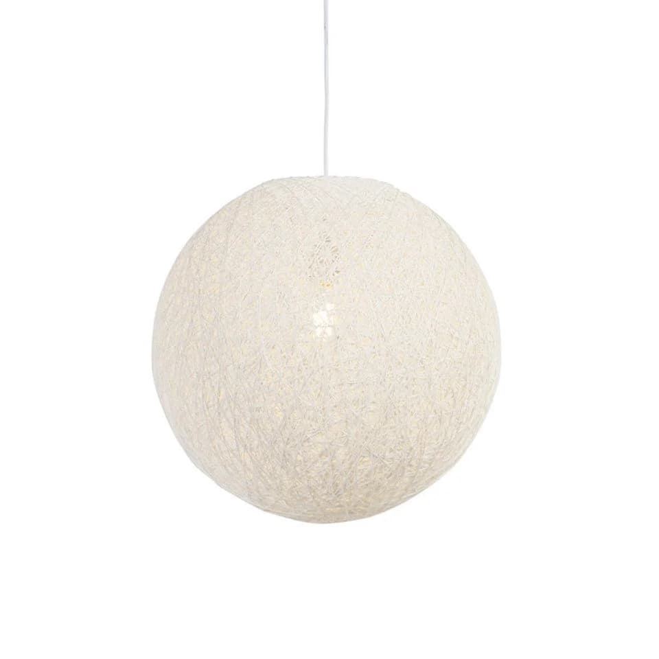Qazqa Pendelleuchte Corda, 1-flammig, Weiß, Modern, Papier - Bild 2