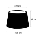 QAZQA Lampenschirm Rond schuin Linnen 25 cm Bild 2