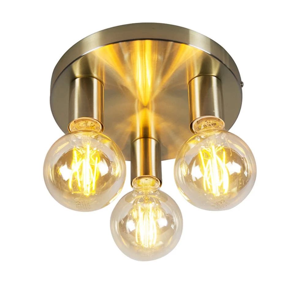 Qazqa Deckenleuchte Facil Gold 3-flammig - Bild 2