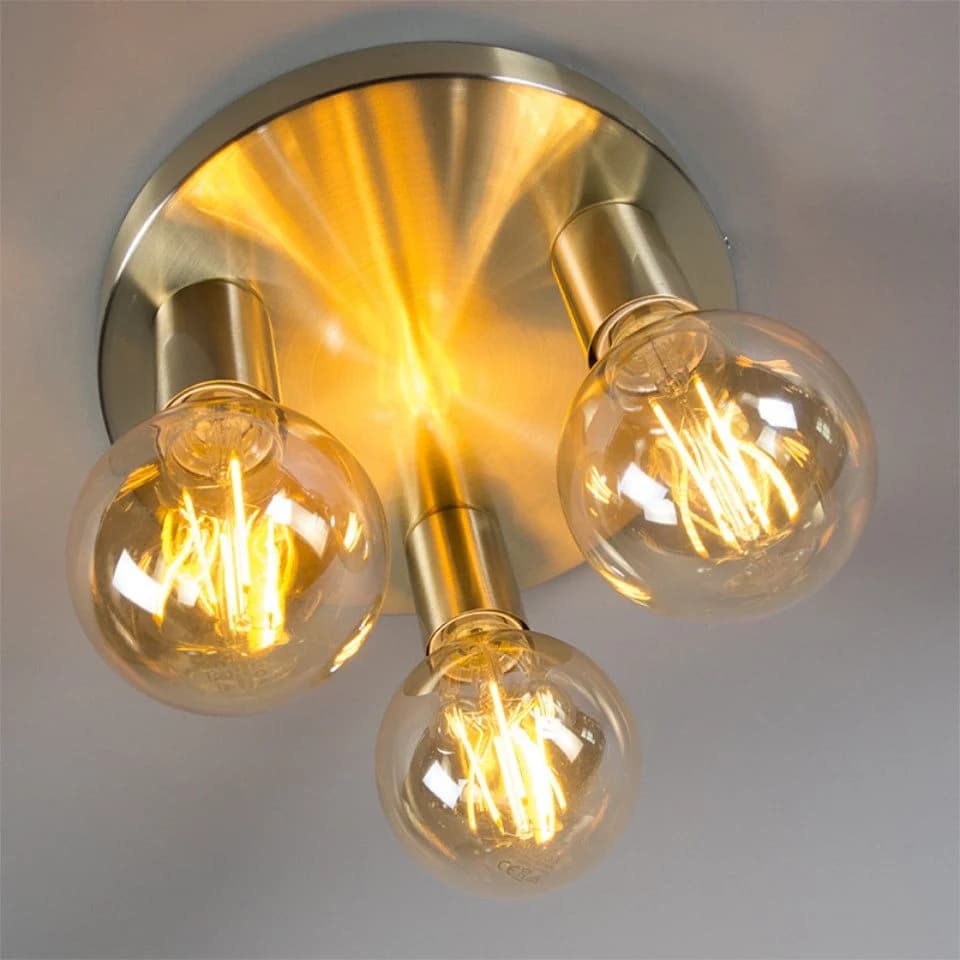 Qazqa Deckenleuchte Facil Gold 3-flammig - Bild 4