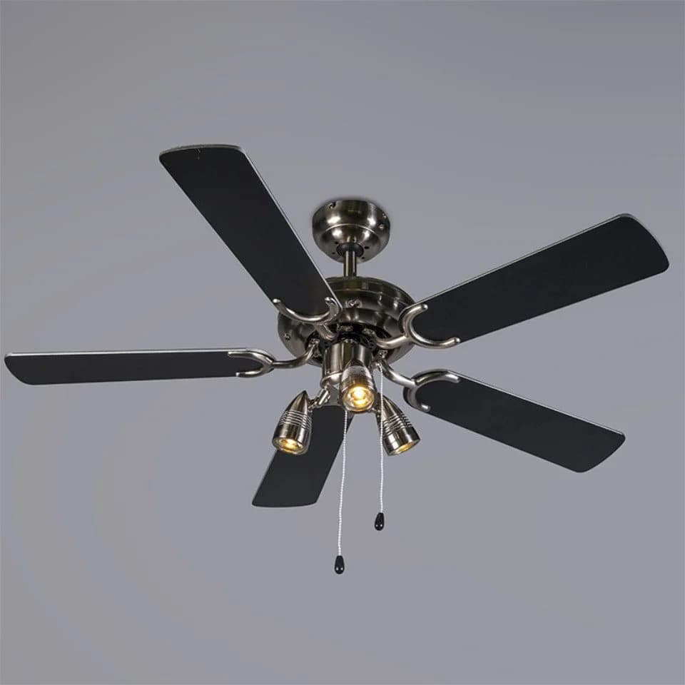 QAZQA Deckenventilator Mistral Grau Stahl Modern