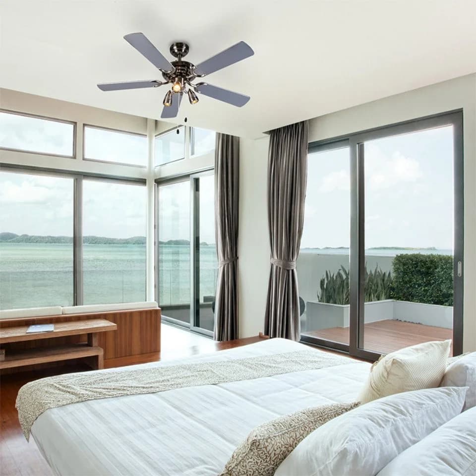 QAZQA Deckenventilator Mistral Grau Stahl Modern - Bild 2