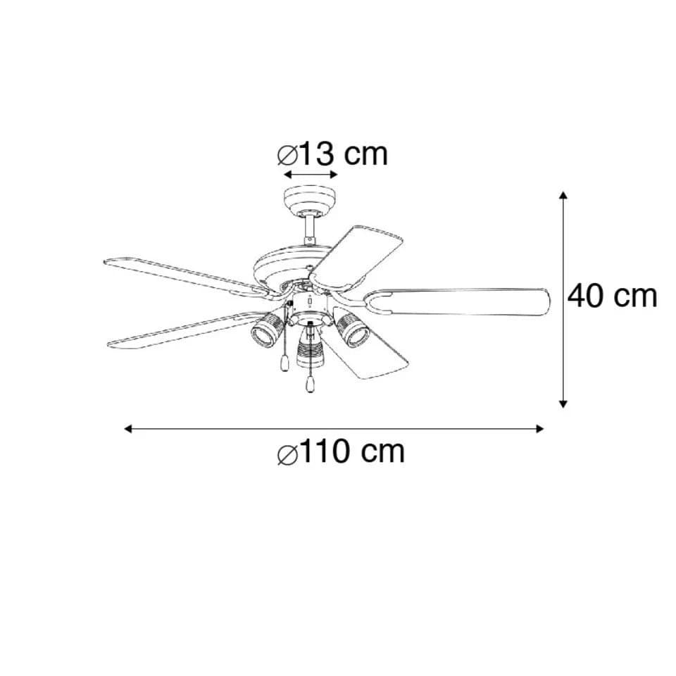 QAZQA Deckenventilator Mistral Grau Stahl Modern - Bild 3