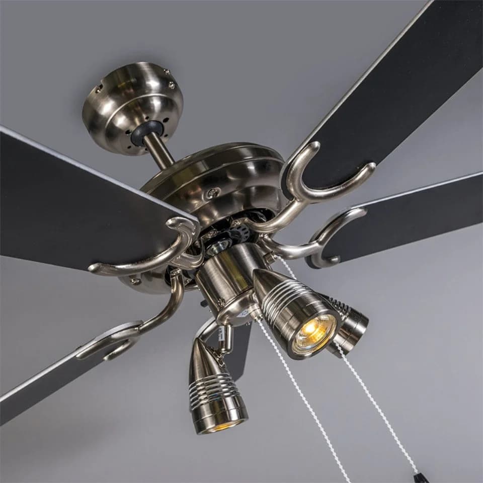 QAZQA Deckenventilator Mistral Grau Stahl Modern - Bild 4