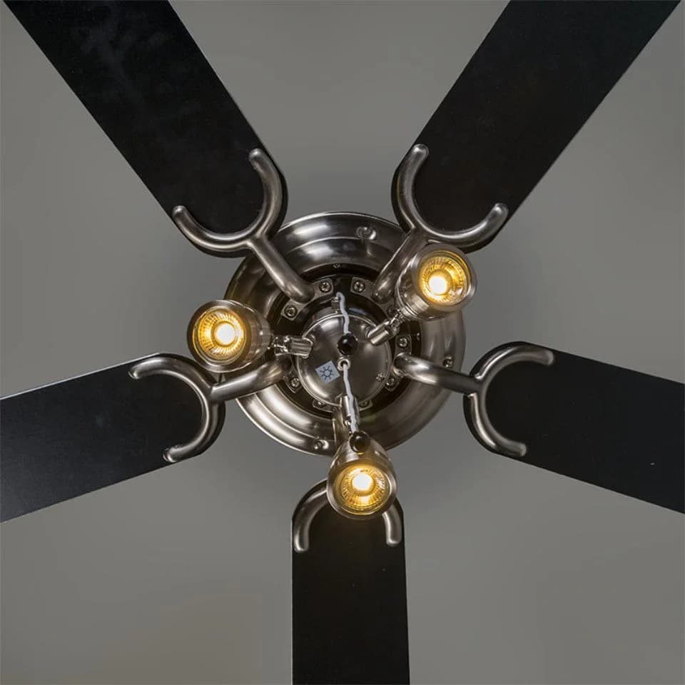 QAZQA Deckenventilator Mistral Grau Stahl Modern - Bild 5