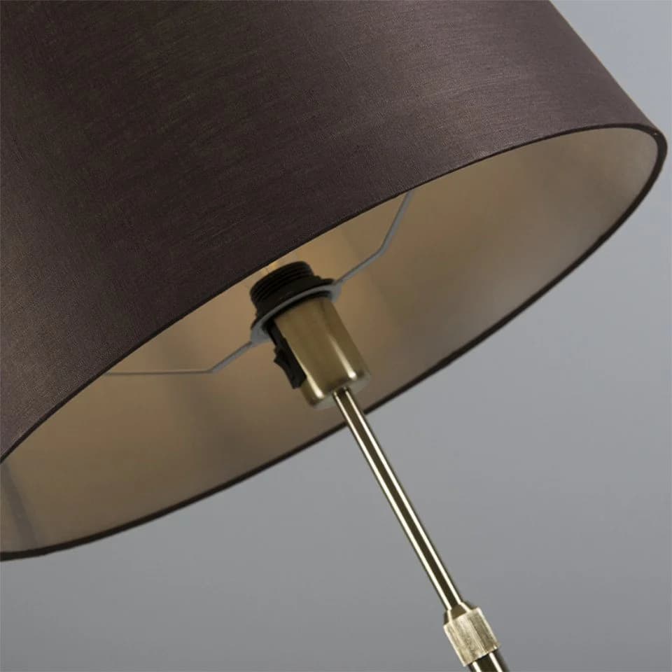 Qazqa Stehlampe Parte Gold Braun Höhenverstellbar Modern