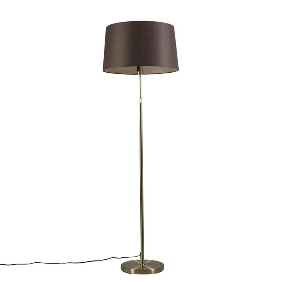 Qazqa Stehlampe Parte Gold Braun Höhenverstellbar Modern - Bild 2
