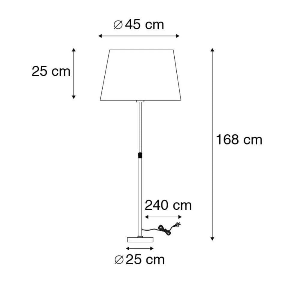Qazqa Stehlampe Parte Gold Braun Höhenverstellbar Modern - Bild 3