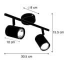Qazqa LED Aufbaustrahler Jeana Schwarz Stahl GU10 Bild 1