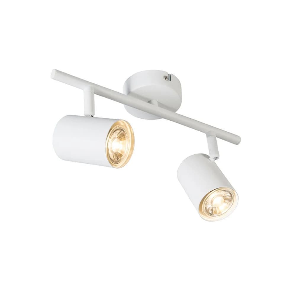 Qazqa LED Aufbaustrahler Jeana Weiß Stahl GU10 Modern - Bild 2