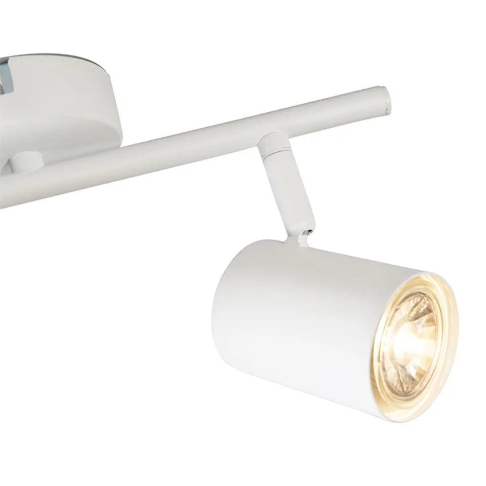Qazqa LED Aufbaustrahler Jeana Weiß Stahl GU10 Modern - Bild 4