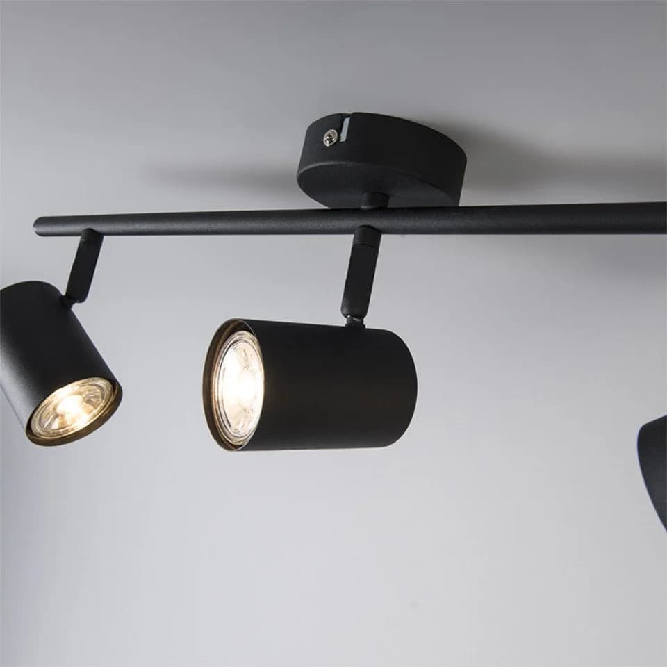 Qazqa LED Aufbaustrahler Jeana Schwarz Modern 3-flammig GU10 - Bild 5