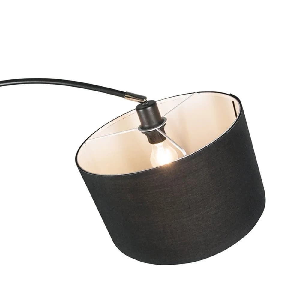 Qazqa Stehlampe Vinossa Schwarz Bogenlampe - Bild 4