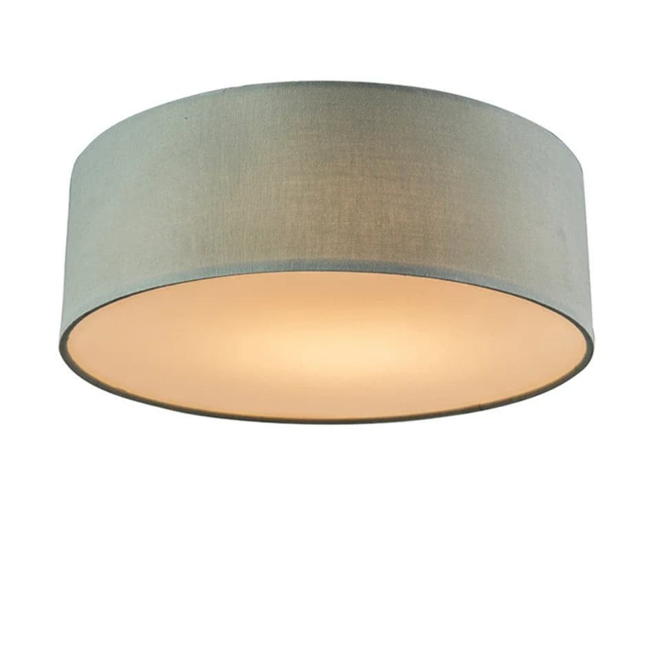 Qazqa Deckenleuchte Drum LED Grün Modern Textil - Bild 2