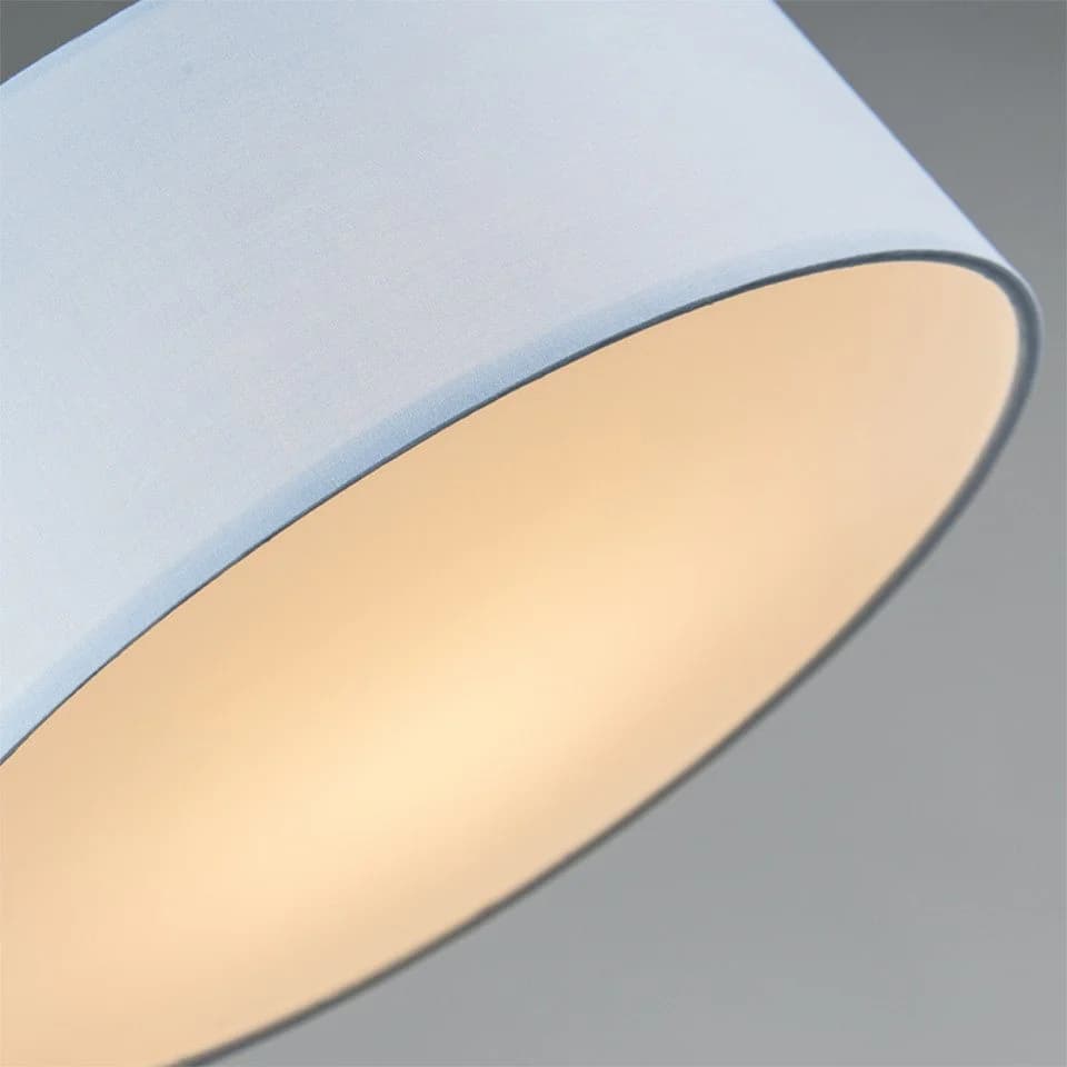 Qazqa Deckenleuchte Drum LED Blau Modern Textil - Bild 4