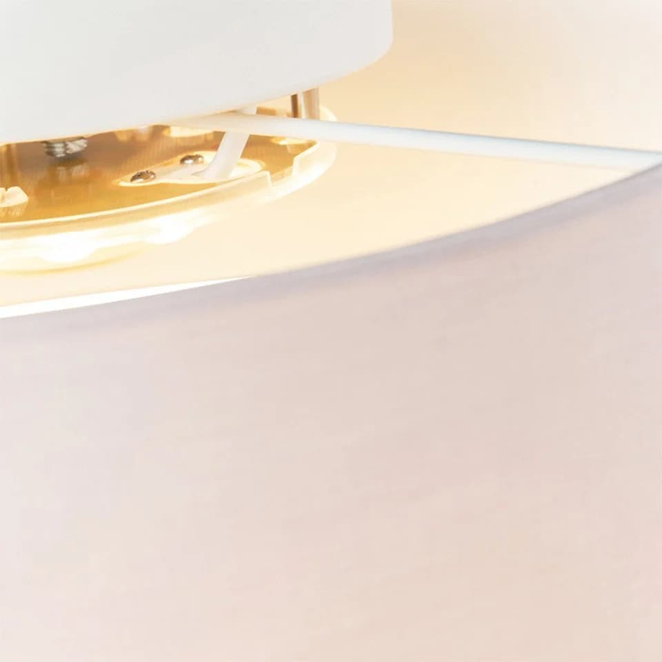 Qazqa Deckenleuchte Drum LED Rosa Modern Textil - Bild 4