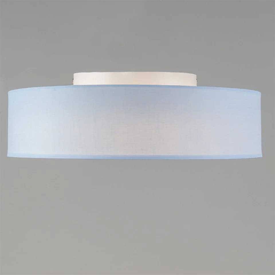 Qazqa Deckenleuchte Drum LED Blau Textil Modern