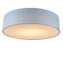 Qazqa Deckenleuchte Drum LED Blau Textil Modern Bild 2