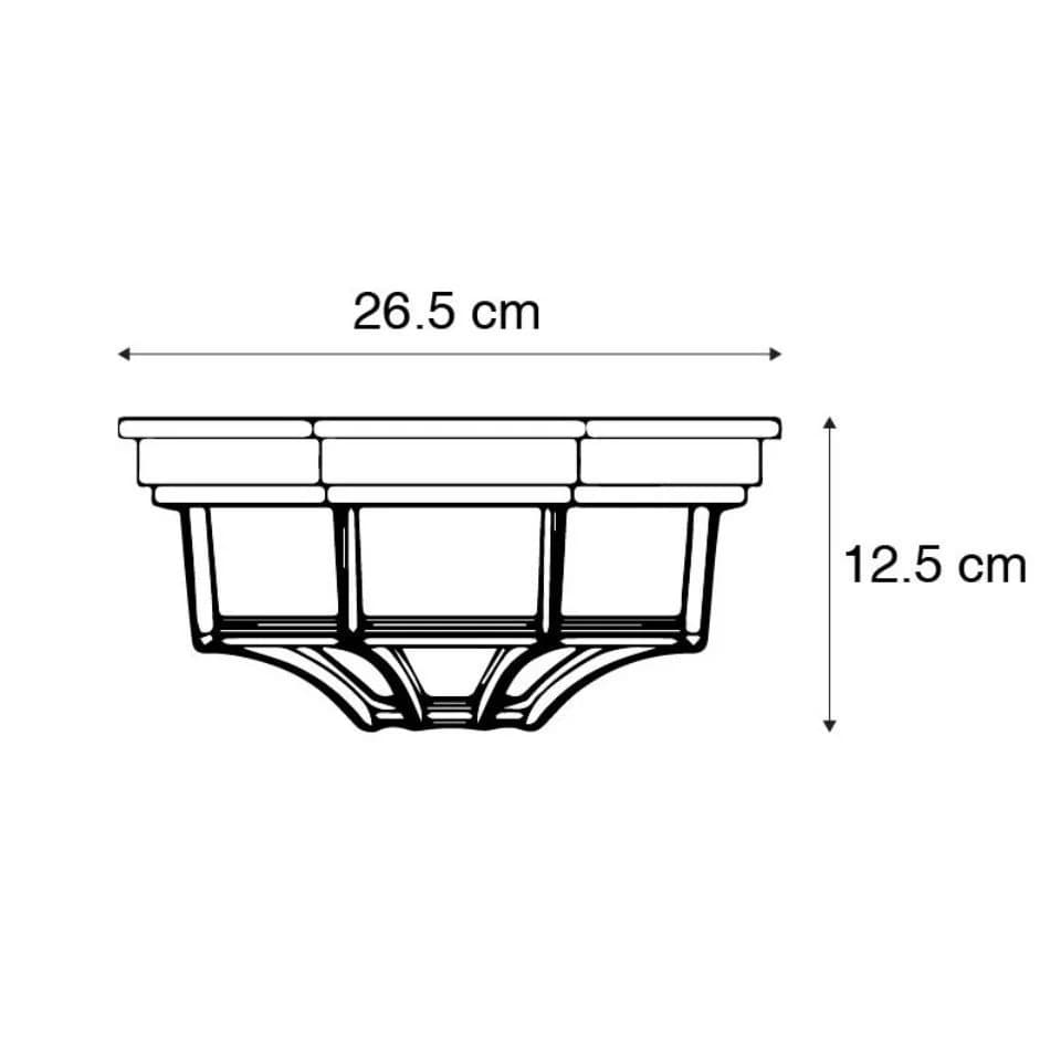 Qazqa Außen-Deckenleuchte Bri Dunkelgrau Landhaus Aluminium - Bild 3