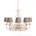 Qazqa Kronleuchter Giuseppe 8-flammig Taupe Stahl Bild 2