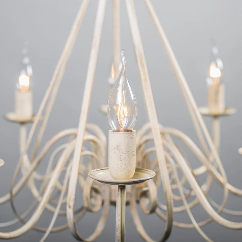 Qazqa Kronleuchter Giuseppe 8-flammig Taupe Stahl - Bild 5