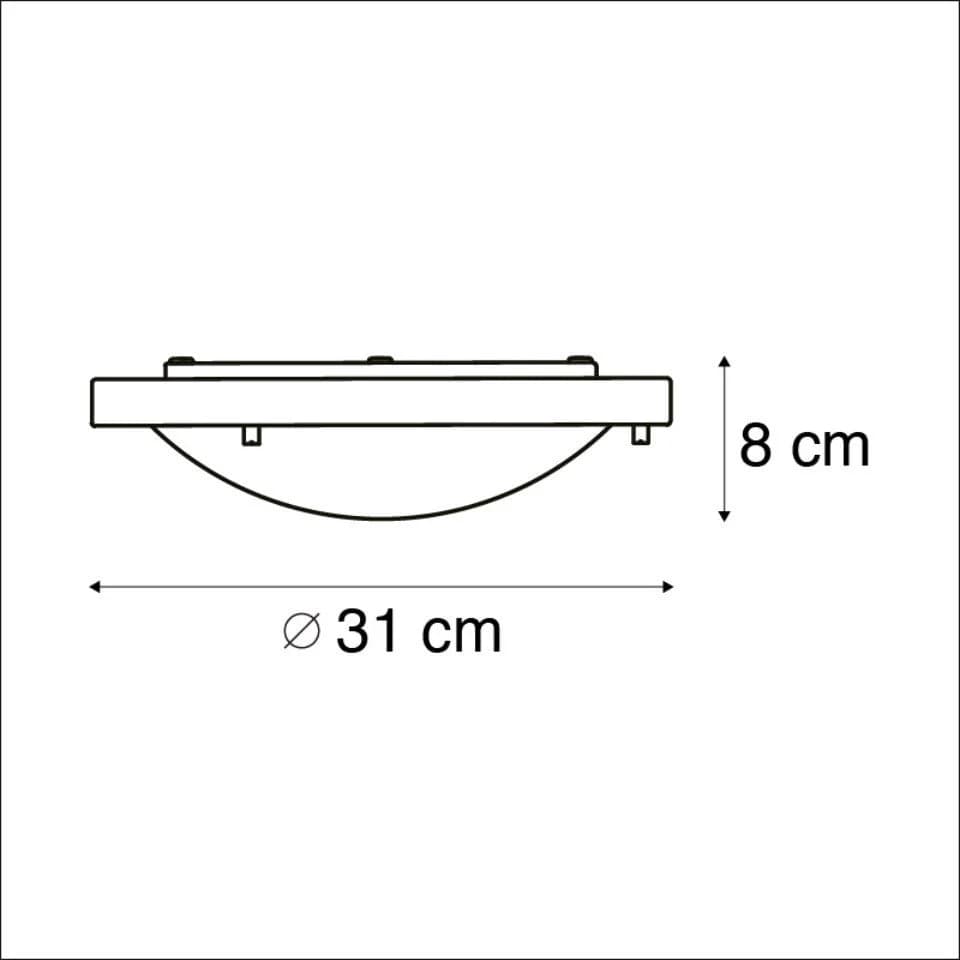 QAZQA Deckenleuchte Yuma Schwarz Glas Modern E27 - Bild 3