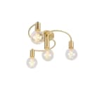 Qazqa Deckenleuchte Facile 4-flammig Gold/Messing Art Deco Stahl Bild 2
