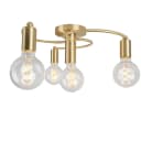 Qazqa Deckenleuchte Facile 4-flammig Gold/Messing Art Deco Stahl Bild 5