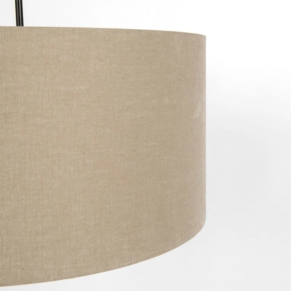 QAZQA Pendelleuchte Combi Beige Schwarz Textil E27 - Bild 4