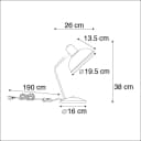 Qazqa Tischleuchte Milou Rosa Modern E14 Metall Bild 1