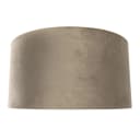 Qazqa Lampenschirm Cilinder Velours Taupe Gold Bild 4
